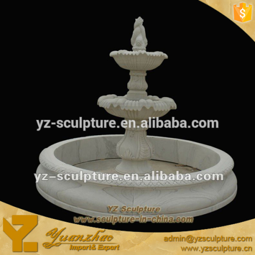 home decorative antique natural rock 3 tiered fountain
