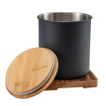 Stainless Steel 304 Coffee Canister with wooden lid