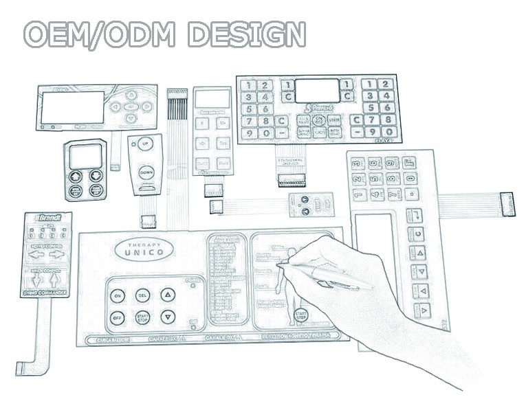 Off Off Flexible Customizing Service Kapazitive Touch Switch -Tastaturmembrane