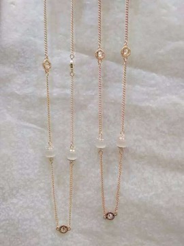 Beaded Necklace, Crystal Charm Beads Linked Chain Fashion Jewelry Metal Beaded Necklace , Necklace Jewelry 2015 Wholesale PT2100