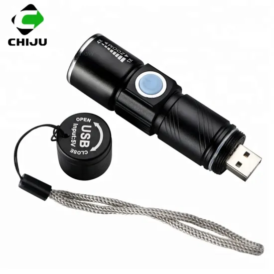 Portable USB Charging Zoom Dimmer LED Flashlight