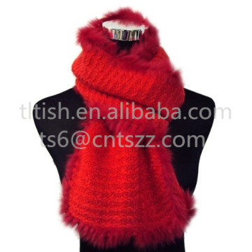 popular fashionable angora rabbit wool scarf red wool scarf