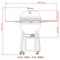 21 inch American outdoor charcoal ceramic barbecue grill