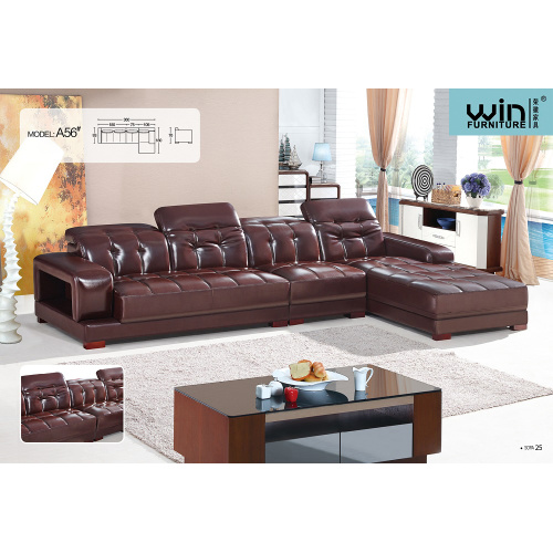 Новый модный современный классический цветной кожаный диван