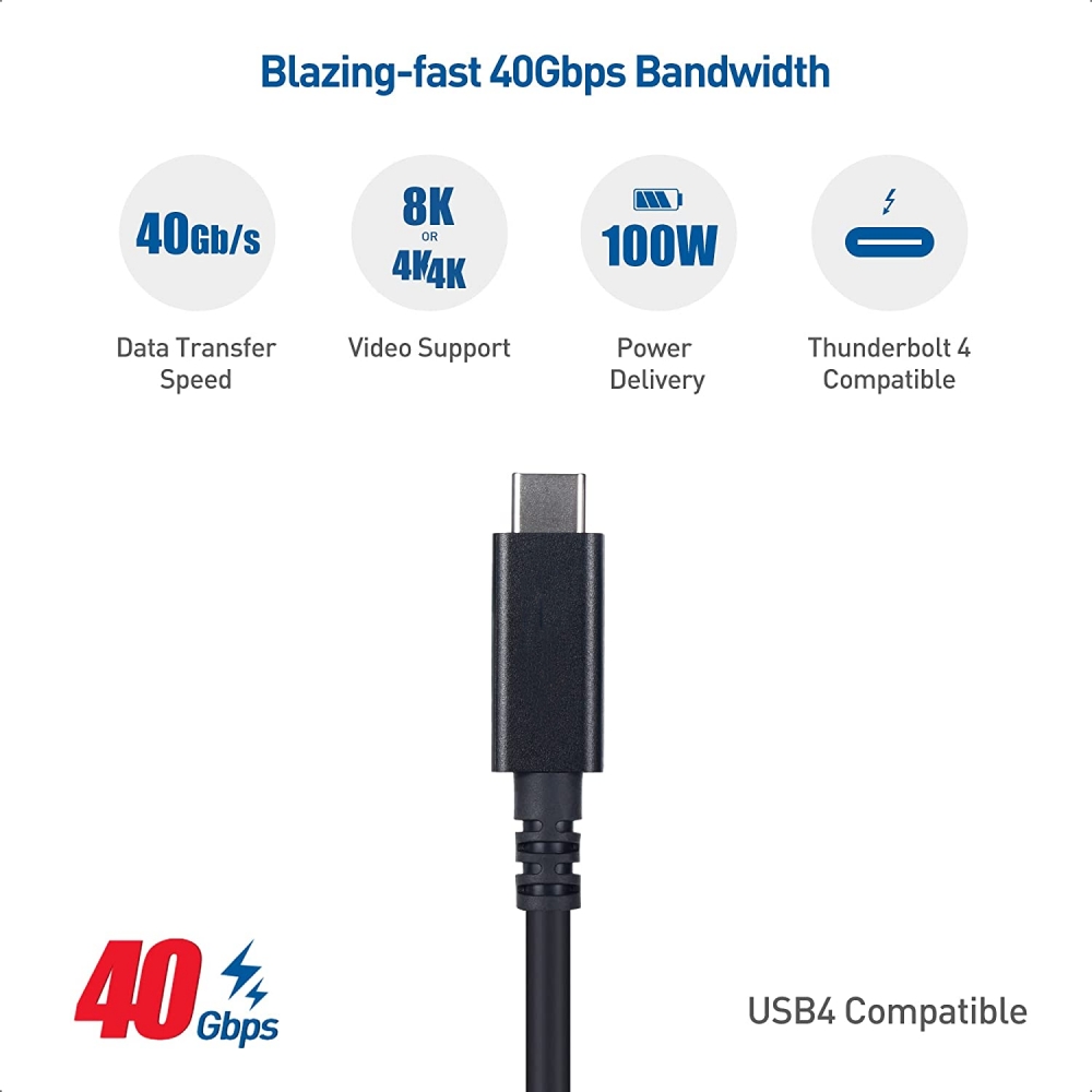 UCOAX OEM 40GBPSアクティブUSB4ケーブル