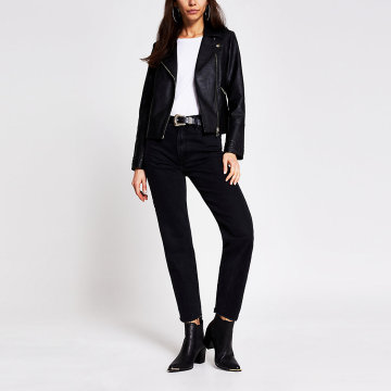 Autumn Fashion Black Classic Zipper Jacket