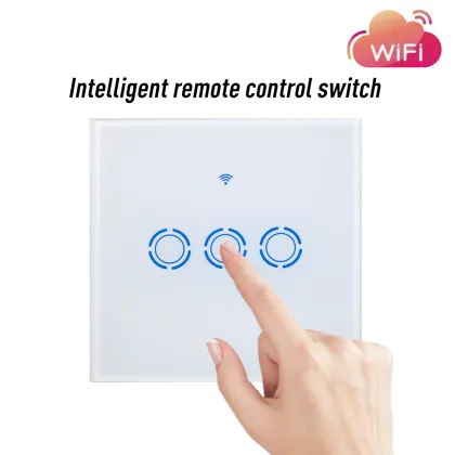 Touch Screen Lighting Smart Home Light Switch Wireless Shutter Switch Wifi Smart Touch Panel Dimmer Light Switch
