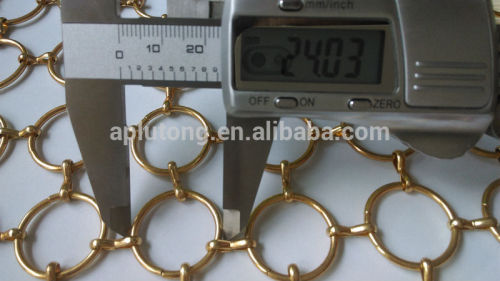 Anping Lutong New Design silver ring mesh/ golden ring mesh