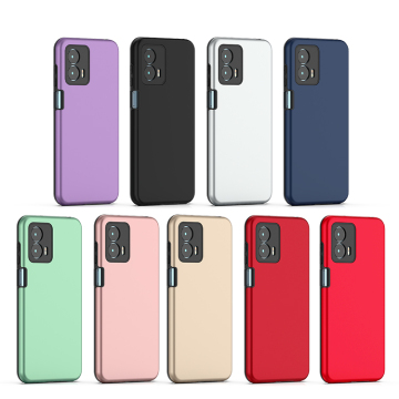 2-in-1 Brushed Armor Case for Motorola Moto G14, G Stylus, G Power 2023, Edge 40 Pro, E4 Plus - Back Cover