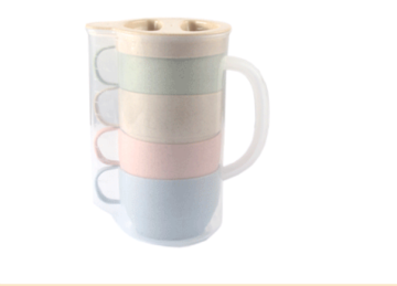 Wheat straw waterpitcher cup set