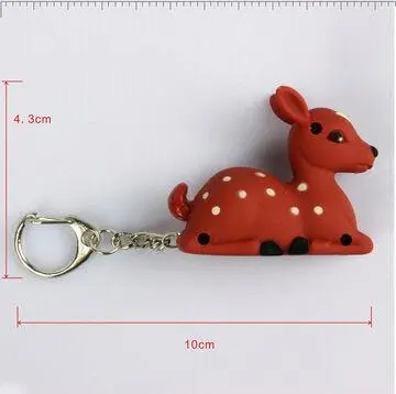 Deer LED flashlight keychain with sound
