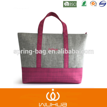 Fashion Girl Jute Shopping Tote Bag With Good Quality