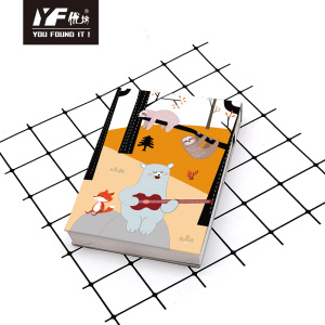 Custom animal friend style hardcover memo pad notebook portable notebook&diary