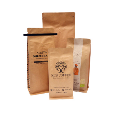 Reusable Kraft Paper Coffee Bags With Valve