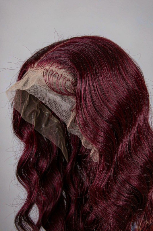 99J Burgundy Body Wave 13x4 Lace Front Wig 100% Human Hair
