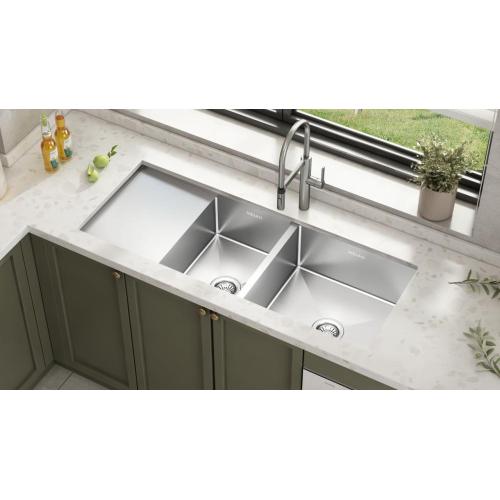 Kitchen Sink With Drainboard Double Bowl Large 304 Kitchen Sink Factory