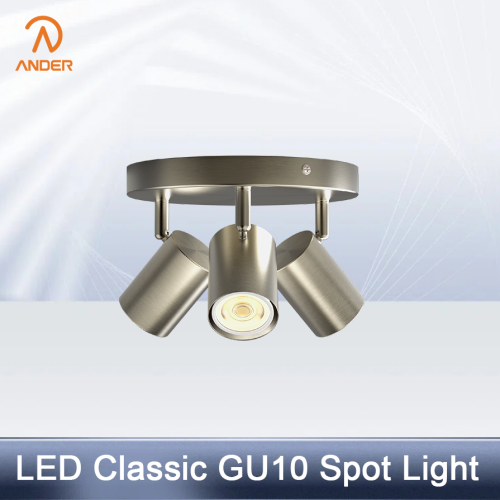 Foco LED GU10 triple redondo: solución de iluminación unificada