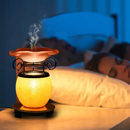 Colorful Glass Switch Aroma Candle Desk Warmer Lamp