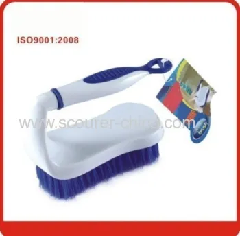 Soft Tpr Grip And Smile Style Design Brush For Kitchen Dish Clothes Use 