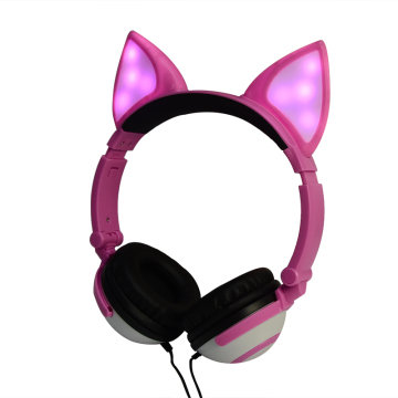 Colorful Earphone Cosplay Fox Ear Wired Headphone