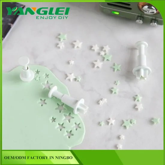 3 Pcs Mini Star Plunger Cookie Fondant Cakes Cupcakes Decoration Mold Cutter