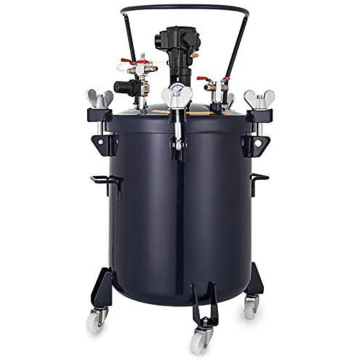 Automatic 60L Pressure Feed Paint Pot Tank Mixer Sprayer with Regulator and Air Agitator for Housekeeping or Commercial Use