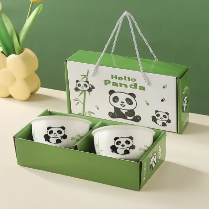 Wholesale Panda Tableware Set - 6 Bowls Porcelain Kitchenware Gift for Weddings
