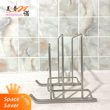 Rack de tábua de corte com tampa de panela de grade dupla