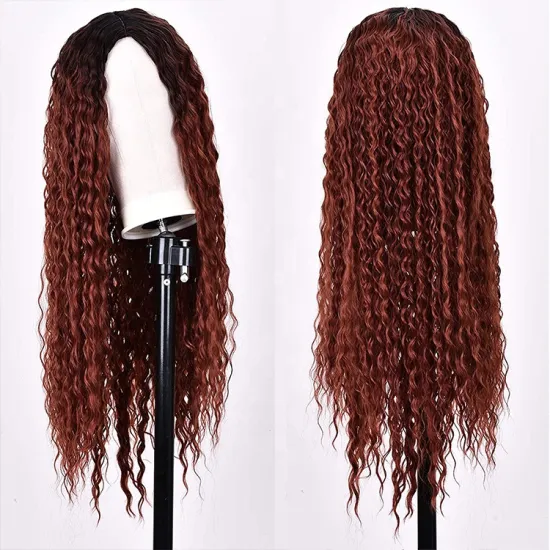 High fiber synthetic wig  good quality hair and high fiber wigs wholesale hot selling straight color red black synthetic wig