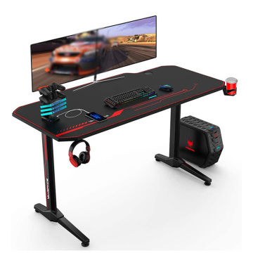 43/47/55 Ergonomic Gaming Desk E-sports Computer Table PC Desk Gamer Tables Workstation with USB Gaming Handle Rack&Mouse Pad