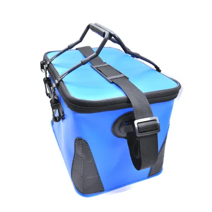 Carry Handbag Shoulder Fishing basket Fishing Lure zip lock bag and Fishing rod bag EVA fish tackle rod tool bag