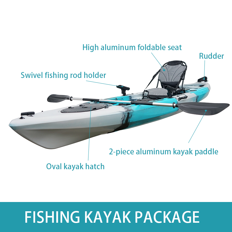 13ft Fishing Kayak with Foot Pedal System