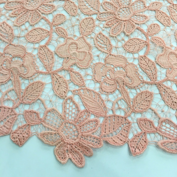 Cord Chemical Lace Flower Embroidery Fabric