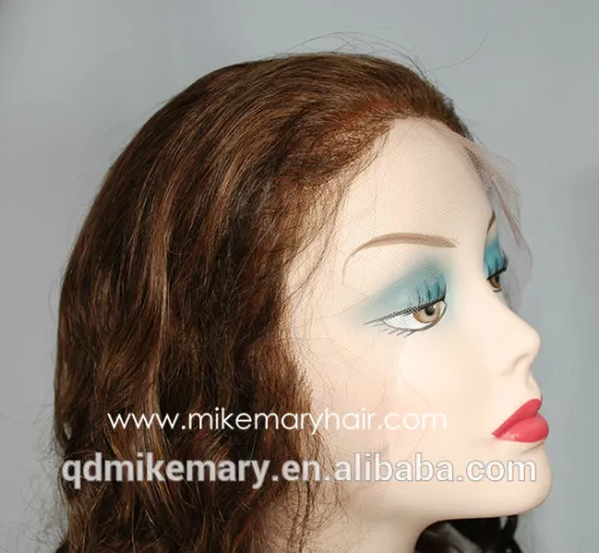 Human Hair Blonde Full Lace wig Distributor Brazilian Virgin Hair Afro Wave Glueless Lace Front/Full Lace Wig With Bangs