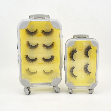 Luxury Mink Lashes Case: Mini Trolley False Eyelashes Packaging Box