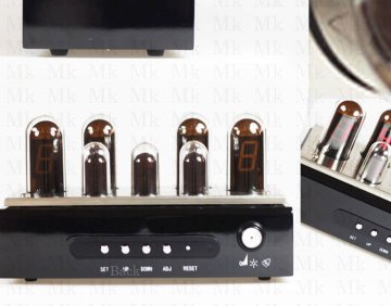USA popular Hi-end tube led alarm clock guangzhou Huanyu clocking factory