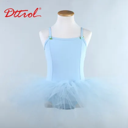 New Style children camisole girls gymnastics leotards with ballet tutu dress skirt D031009