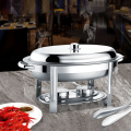 Ovaler Chafing Dish aus Edelstahl