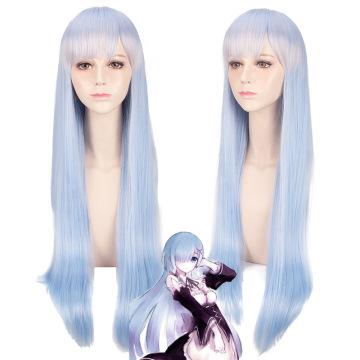 80cm Long Straight Blue and Pink Re:Zero Rem and Ram Cosplay Wigs