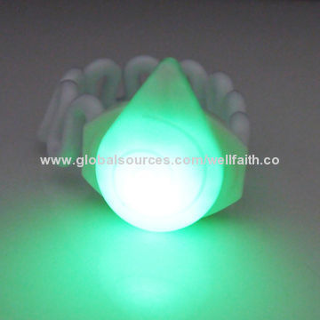 Personalized Silicone Bracelet for Girls with Multi-color LED Flash Mode, 55mm Size