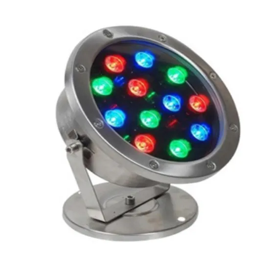 Stainless Steel High-Power RGB LED Fountain Light, IP68 Waterproof 36W 12V Underwater Swimming Pool Light