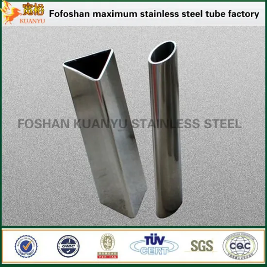 ss316 thin wall erw welded triangle stainless steel tubes