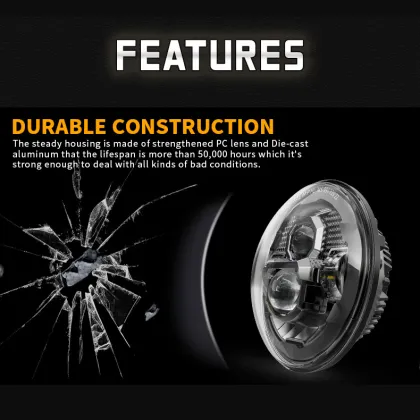7 LED Headlight Motorcycle Accessories for Royal Enfield Bikes