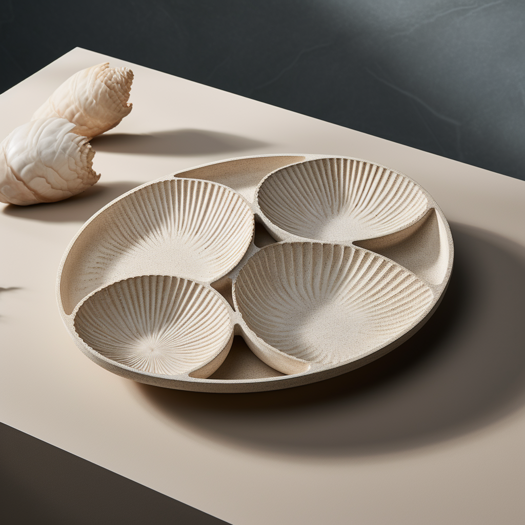 Minimalistische moderne Heimdekoration Betonschale
