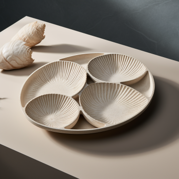 Minimalistische moderne Heimdekoration Betonschale