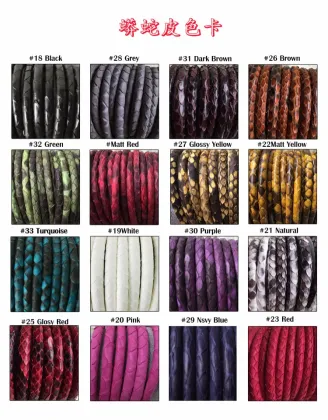 Genuine Python Skin Nail  Stingary Bracelet