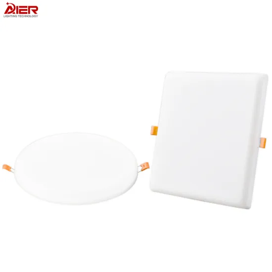Frameless Adjustable LED Panel Lights: Round Square 9W 12W 18W 24W 36W Recessed Office Lighting