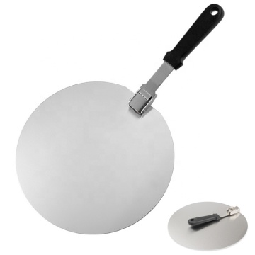 JinHaiYue 12-inch Plastic Round Handle Foldable Stainless Steel Pizza Peel: Hot-Selling Kitchen Tool