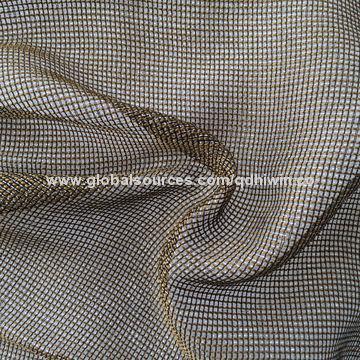 Mesh Fabric with Silver Lurex Thread, Various Designs and Colors Available