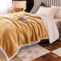 New Lamb Fleece Composite Blanket Gold